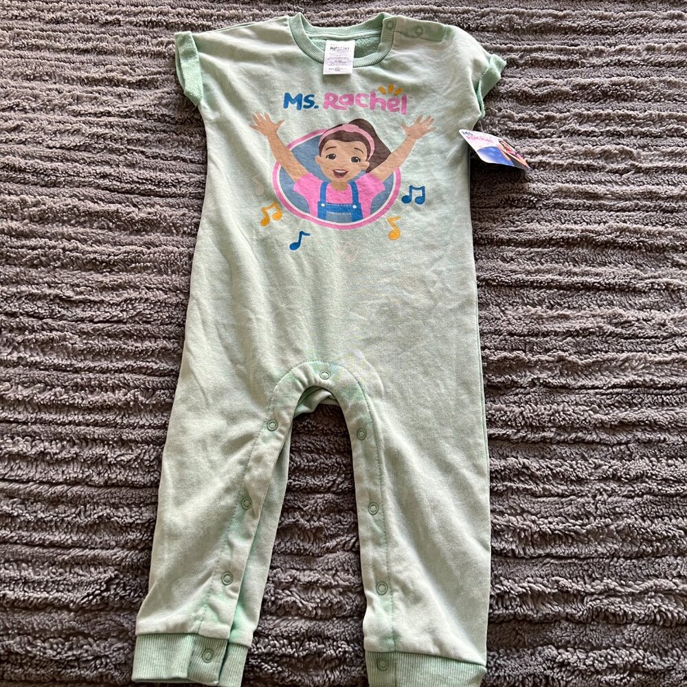 TODDLER GIRL'S MS. RACHEL MINT GREEN S/S ONE PIECE OUTFIT-24 MONTHS-NWT!
